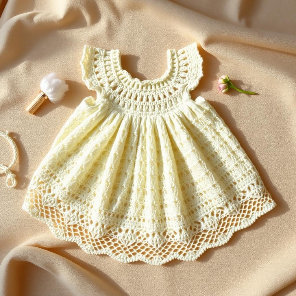 Rochiță croșetată pentru fetițe – produs handmade Jeraima, lucrat manual pe comandă